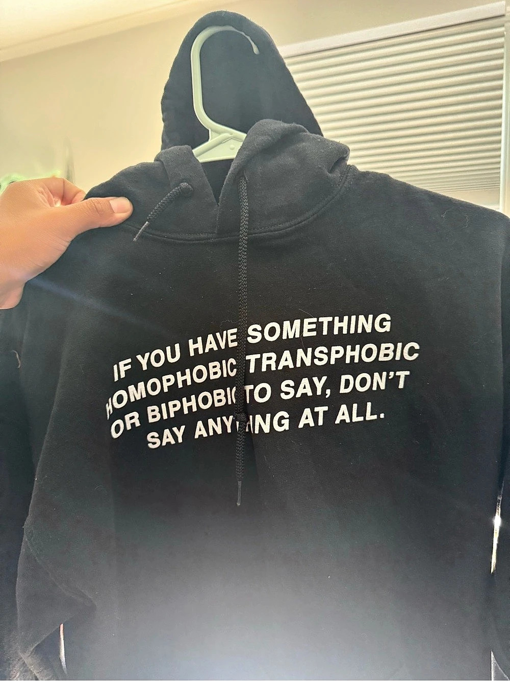Black Graphic Pullover Hoodie